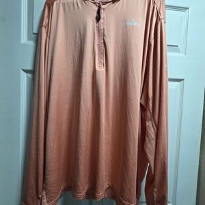 Habit Men's Long Sleeve Half-Zip Performance Shirt - Peach